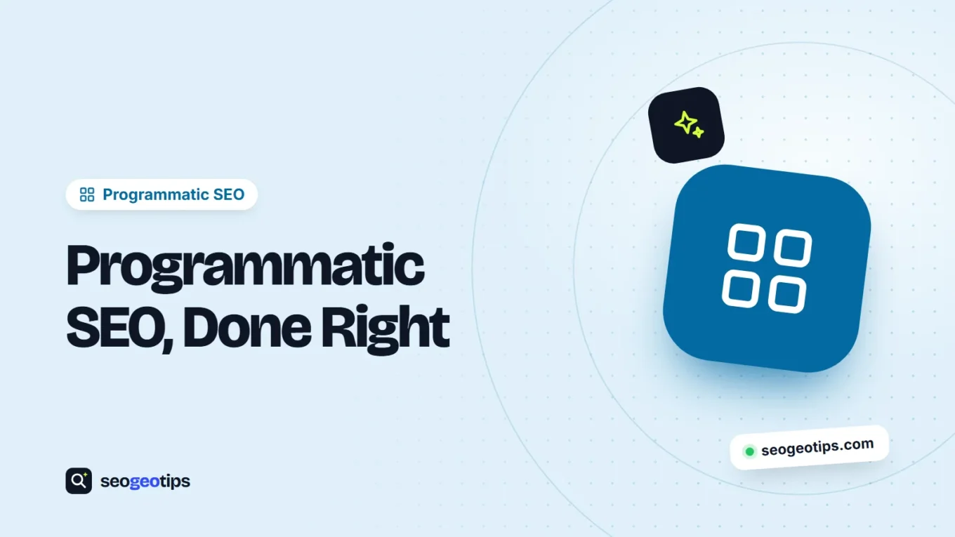 Cover illustration for the programmatic SEO guide, showing a grid of generated pages