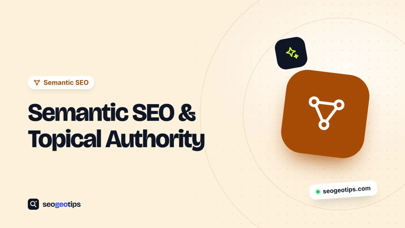 Cover illustration for the semantic SEO guide, showing connected entity nodes